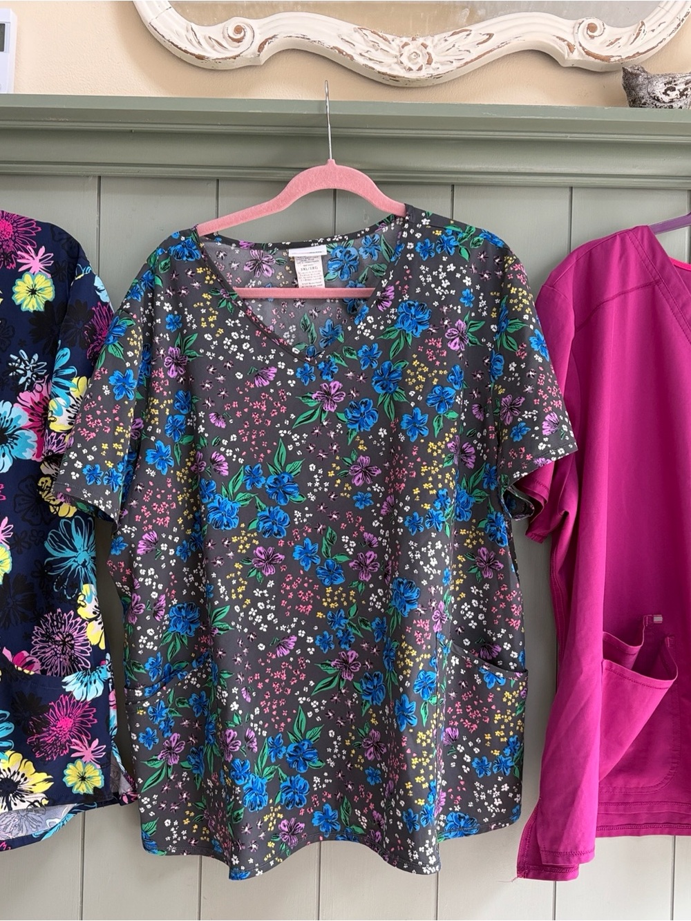 3  Womens Scrub Top V-Neck for great all inclusive price